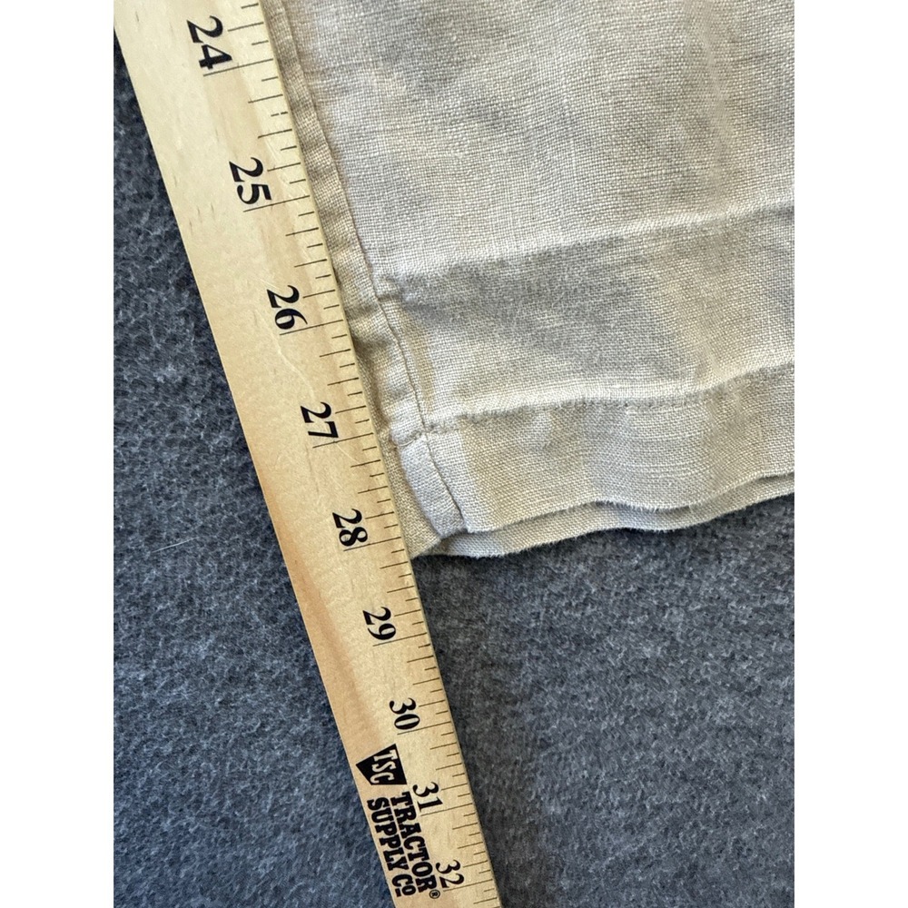 Orvis Womens XL 100% Linen Drawstring Elastic Waist Pants Beige Cruise Sailing - Picture 8 of 13